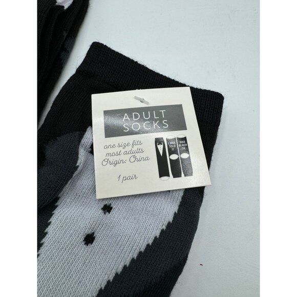 NEW 2 Black Tie Quarter Length Socks Gift Adult One Size OSFM - Picture 4 of 6